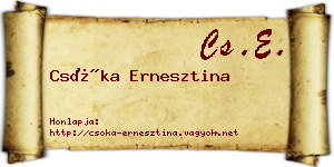 Csóka Ernesztina névjegykártya